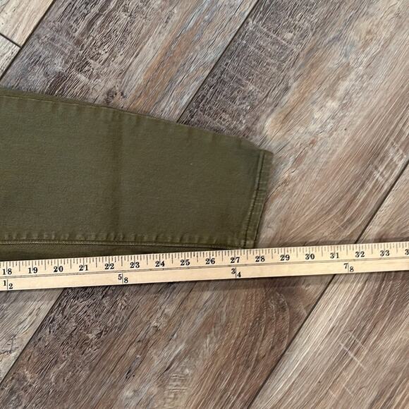 LOFT Olive Green High Waist Skinny Ankle Jeans Size 14 - Picture 10 of 12
